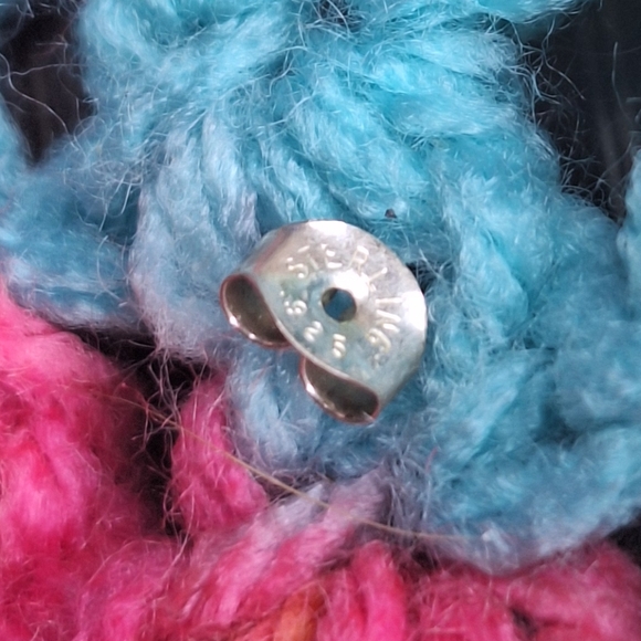 Native American Sterling 925 Silver Signed Earrings Set of 2 Turquoise Stones - Picture 8 of 8